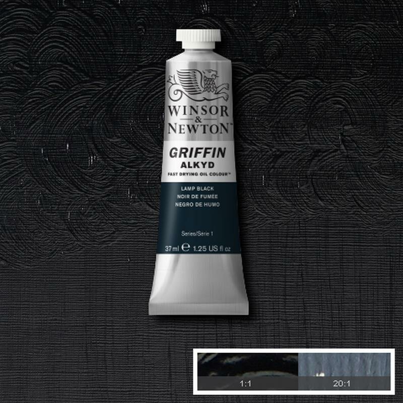 Griffin Alkyd Lamp Black Winsor &amp; Newton 37 ML Kleur 337
