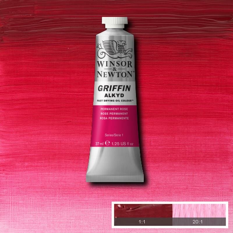 Griffin Alkyd Permanent Rose Winsor &amp; Newton 37 ML Kleur 501