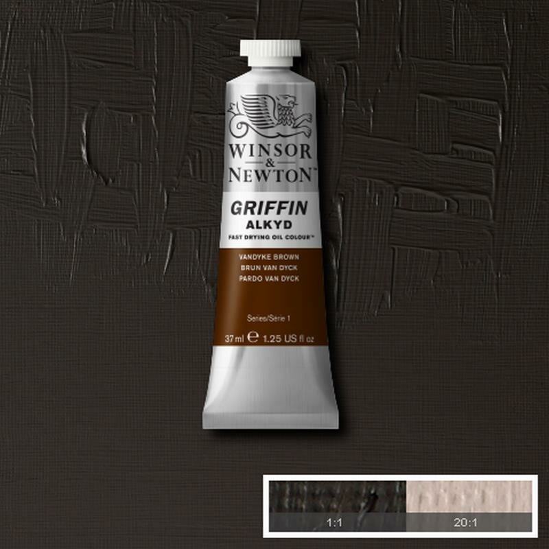 Griffin Alkyd Vandyke Brown Winsor &amp; Newton 37 ML Kleur 676