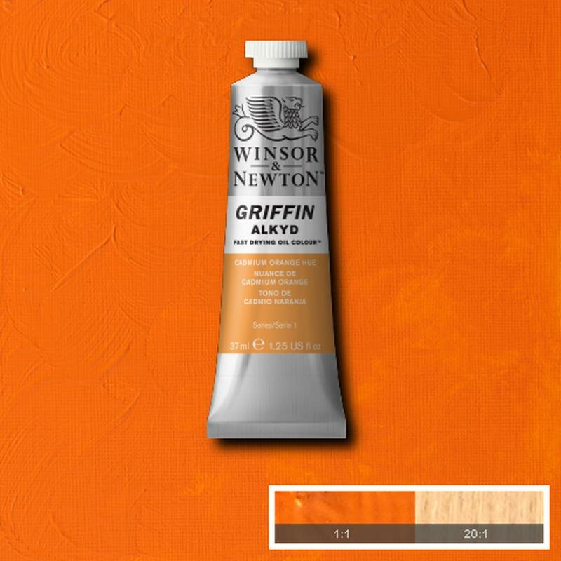 Griffin Alkyd Cadmium Orange Hue Winsor &amp; Newton 37 ML Kleur 090