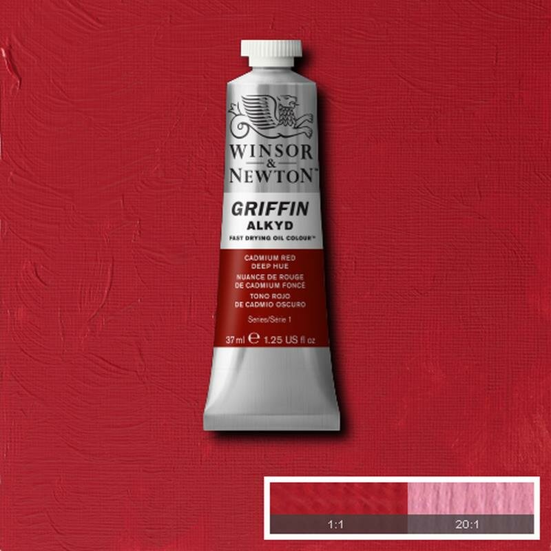 Griffin Alkyd Cadmium Red Deep Hue Winsor &amp; Newton 37 ML Kleur 098