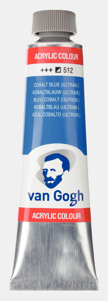 Kobaltblauw (ultramarijn) Van Gogh Acrylic Colours / Acrylverf Royal Talens 40 ML Kleur 512