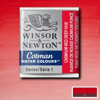 Cadmium Red Deep Hue half napje van Winsor &amp; Newton Cotman Water Colours Kleur 098