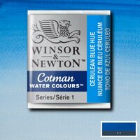 Cerulean Blue Hue half napje van Winsor &amp; Newton Cotman Water Colours Kleur 139