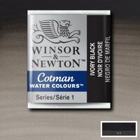 Ivory Black half napje van Winsor &amp; Newton Cotman Water Colours Kleur 331