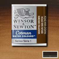 Vandyke Brown half napje van Winsor &amp; Newton Cotman Water Colours Kleur 676