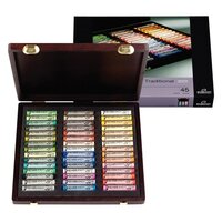 Rembrandt Luxe houten "landschapselectie" kist met 45 hele Softpastels van Royal Talens