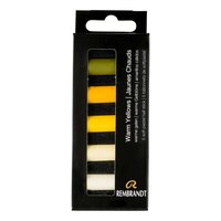 Warme Gelen set met 5 halve Rembrandt Softpastels