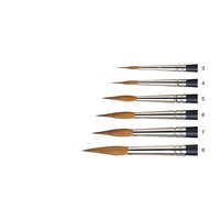 No 6 Spits Rond korte steel Winsor &amp; Newton Professioneel Artists Water Colour Kolinsky Sable Penseel