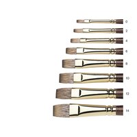 No 8 Plat lange steel Winsor &amp; Newton Monarch Penseel Olie- &amp; Acrylverf