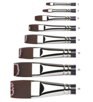 No 14 Plat kort lange steel Winsor &amp; Newton Galeria Penseel