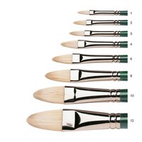 No 6 Kattentong lange steel Winsor &amp; Newton Winton Olie- &amp; Acrylverf Penseel