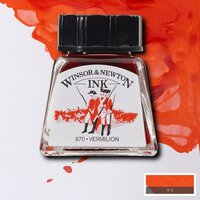 Vermillion Drawing Ink van Winsor &amp; Newton 14 ML Kleur 680