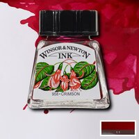 Crimson Drawing Ink van Winsor &amp; Newton 14 ML Kleur 203