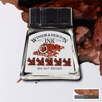 Nut Brown Drawing Ink van Winsor &amp; Newton 14 ML Kleur 441