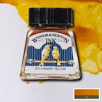 Canary Yellow Drawing Ink van Winsor &amp; Newton 14 ML Kleur 123