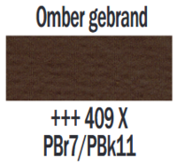 Plakkaatverf Omber gebrand Extra fijn (Gouache Extra fine) Royal Talens 20 ML Kleur 409