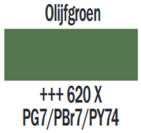 Plakkaatverf Olijfgroen Extra fijn (Gouache Extra fine) Royal Talens 50 ML Kleur 620