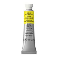 Lemon Yellow Deep (S2) Professioneel Aquarelverf van Winsor &amp; Newton 5 ml Kleur 348