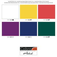6 x 20 ML Probeerset Cobra Artist watermengbare olieverf