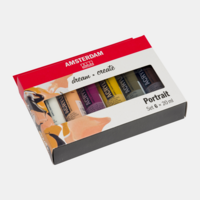 6 x 20 ML Portret set Amsterdam Standard Series Acrylverf