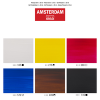 6 x 20 ML Primair set Amsterdam Standard Series Acrylverf