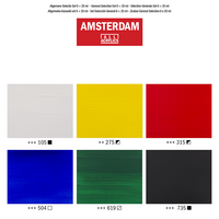6 x 20 ML Algemene Selectie Amsterdam Standard Series Acrylverf