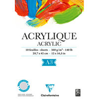 A3 Acrylique 10 vellen 360 grams van Clairefonaine