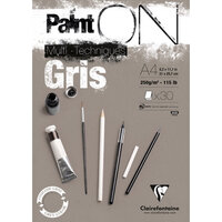 A4 Paint'ON Gris / Grijs 30 vellen 250 grams van Clairefonaine