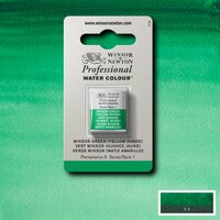 Winsor Green (Yellow Shade) Serie 1 Professional Watercolour Half Napje van Winsor &amp; Newton Kleur 721