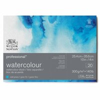 25,4 x 35,6 cm - 20 vellen Professional Aquarelblok 4-zijdig gelijmd 300 gram Cold Pressed / Grain Fin van Winsor &amp; Newton