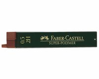 12 x 0,5mm 2H potloodstiftjes Faber-Castell Super-Polymer
