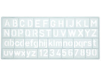 10mm 14,8 x 6,5 cm Westcott Cijfer- &amp; Lettersjabloon Transparant