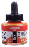 Vermiljoen Acryl Inkt Amsterdam 30 ML Kleur 311
