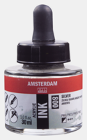 Zilver Acryl Inkt Amsterdam 30 ML Kleur 800