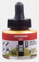 Lichtgoud Acryl Inkt Amsterdam 30 ML Kleur 802