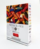 Karton doosje Pastel &agrave; l'ecu 30 1/2 halve pastels standaard kleuren van Sennelier