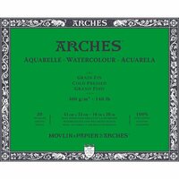 41x51cm Grain Fin / Cold Pressed Aquarelblok van Arches 100 % Katoen 300 grams 20 vellen 4-zijdig gelijmd