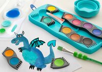 Connector turquoise Waterverfdoos Faber-Castell 12 kleuren +1 tube wit