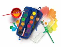 Connector blauw Waterverfdoos Faber-Castell 24 kleuren +1 tube wit