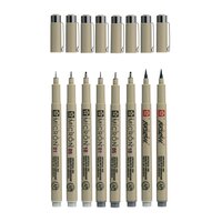 Licht Koelgrijs &amp; Koelgrijs Sakura Pigma Micron fineliner set met 8 pennen