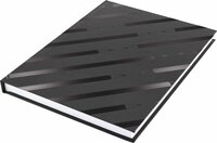 A5 dummyboek Kangaro blanco papier, zwarte hard cover 80 blad 140grs