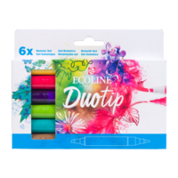 6 Botanisch kleuren set Ecoline Duotip van Talens Set 912