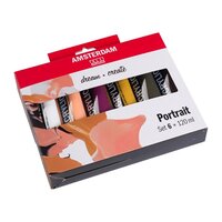 6 x 120 ML Portret set Amsterdam Standard Series Acrylverf