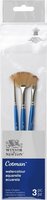 Cotman Penselen set met 3 penselen punt, onestroke en waaier