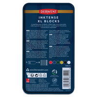 Derwent Inktense XL Blocks set in metalen etui met 6 kleuren