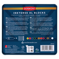 Derwent Inktense XL Blocks set in metalen etui met 12 kleuren