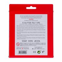 6 x Bruynzeel Kids Glitter viltstiften set