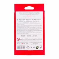 6 x Bruynzeel Metallic Plakkaatverf sticks set