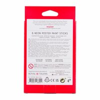 6 x Bruynzeel Neon Plakkaatverf sticks set